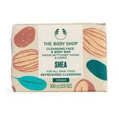 The Body Shop Trdno milo za obraz in telo Shea (Cleansing Face & Body Bar) 100 g