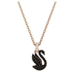 Swarovski Iconic Swan 5678046 Očarljiva bronasta ogrlica s kristali