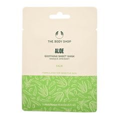 The Body Shop Pomirjujoča piling maska za obraz z alojo (Soothing Sheet Mask) 18 ml