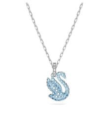 Swarovski Nežna ogrlica z modrim Iconic Swan 5680422