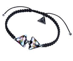 Lampglas Čudovita zapestnica Double Crazy Triangle s 24K zlatom v Lampglas Pearls BTA-D-15