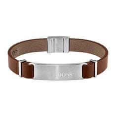 Hugo Boss Rjava usnjena moška zapestnica Urbanite 1580046