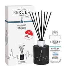 Maison Berger Paris Darilni set difuzor za podporo Zdravnikov brez meja črn + polnilo vonj Ocean 100 ml