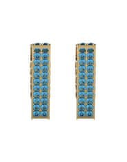 Guess Crazy Earrings Pozlačeni trikotni uhani JUBE03306JWYGBLT/U