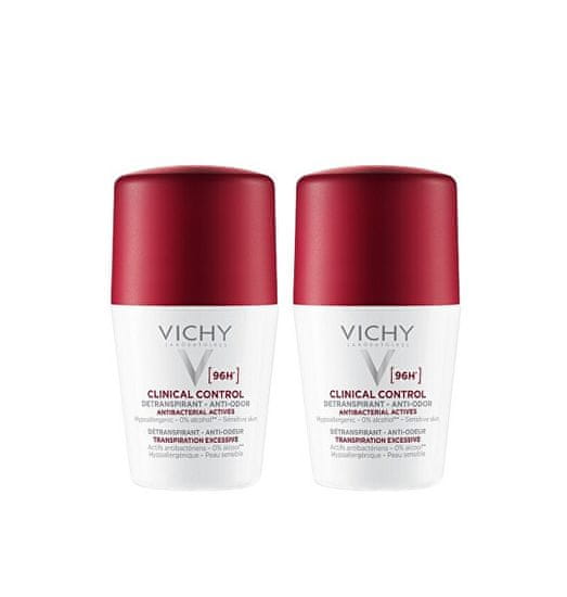 Vichy Clinical Control 96h komplet antiperspirantov proti potenju (Detranspirant) 2 x 50 ml