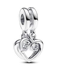 Pandora Srebrn deljiv obesek Forever & Always 793232C01