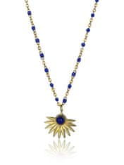 Emily Westwood Pozlačena ženska ogrlica z modrimi perlami EWN23039G