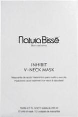 Natura Bissé Vlažilna maska za vrat in dekolte s hialuronsko kislino Inhibit (V-Neck Mask) 12 kos