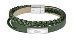 Lacoste Usnjena zapestnica Fusion Green 2040319