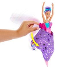 Mattel lutka Barbie plesalka z metuljevimi krili, transformacija 2 v 1 iz plesalke v metulja, vijolični lasje HXJ10