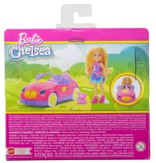 Mattel Lutka Barbie Chelsea s svetlimi lasmi, plišastim avtomobilom in medvedkom HXN05