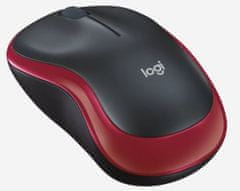 Logitech M185 nano/Office/Optical/1000 DPI/Wireless USB/Red