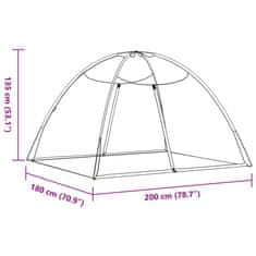 Vidaxl Komarnik mongolski z vrati 220 mreža črna 200x180x135 cm