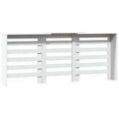 Vidaxl Pokrov za radiator bel 205x21,5x83,5 cm inženirski les