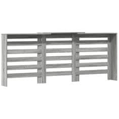 Vidaxl Pokrov za radiator siv sonoma 205x21,5x83,5cm inženirski les