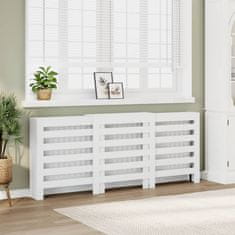 shumee Pokrov za radiator bel 205x21,5x83,5 cm inženirski les