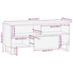 Vidaxl TV omarica 100x34x46 cm trden mangov les