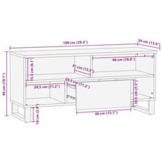 Vidaxl TV omarica 100x34x46 cm trden akacijev les