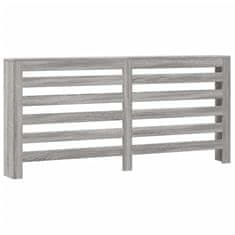 Vidaxl Pokrov za radiator siv sonoma 175x20x82 cm inženirski les