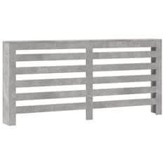 Vidaxl Pokrov za radiator betonsko siv 175x20x82 cm inženirski les