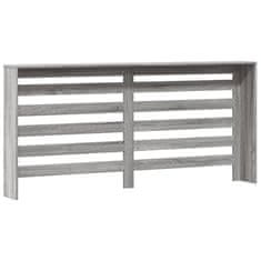 Vidaxl Pokrov za radiator siv sonoma 175x20x82 cm inženirski les