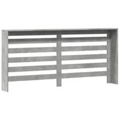 Vidaxl Pokrov za radiator betonsko siv 175x20x82 cm inženirski les