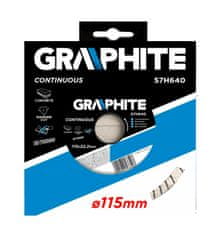 Graphite Diamantni disk 115 x 22,2 mm, poln