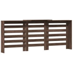 Vidaxl Pokrov za radiator rjav hrast 205x21,5x83,5 cm inženirski les