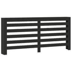 Vidaxl Pokrov za radiator črn 175x20x82 cm inženirski les