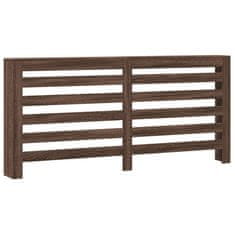 Vidaxl Pokrov za radiator rjav hrast 175x20x82 cm inženirski les