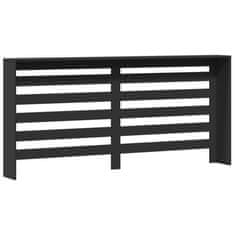 Vidaxl Pokrov za radiator črn 175x20x82 cm inženirski les