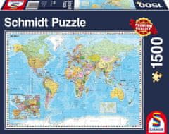 Schmidt Puzzle Politični zemljevid sveta 1500 kosov