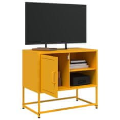 Vidaxl TV omarica gorčično rumena 68x39x60,5 cm jeklo