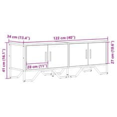 Vidaxl TV omarica sonoma hrast 122x34x41 cm inženirski les