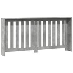 Vidaxl Pokrov za radiator betonsko siv 175x20x82 cm inženirski les