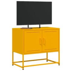 Vidaxl TV omarica gorčično rumena 68,5x39x60,5 cm jeklo