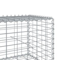 Vidaxl Gabionska košara s pokrovom 600x100x50 cm pocinkano železo