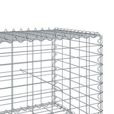 Vidaxl Gabionska košara s pokrovom 400x100x50 cm pocinkano železo