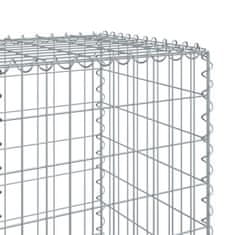 Vidaxl Gabionska košara s pokrovom 200x50x150 cm pocinkano železo