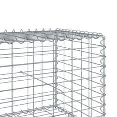 Vidaxl Gabionska košara s pokrovom 500x50x50 cm pocinkano železo