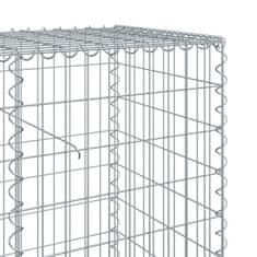 Vidaxl Gabionska košara s pokrovom 200x50x100 cm pocinkano železo