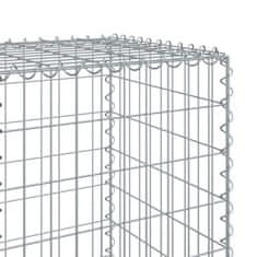 Vidaxl Gabionska košara s pokrovom 400x50x150 cm pocinkano železo