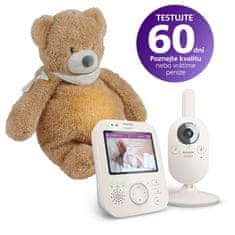 Philips Avent Video otroški monitor SCD891/26+NATTOU Sleepy Bear 4v1 Pale Brown 0m+