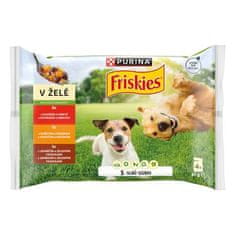 Friskies ADULT Multipack 4x85g govedina+piščanec+jagnjetina v želeju