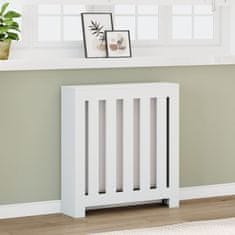 shumee Pokrov za radiator bel 78x20x82 cm inženirski les