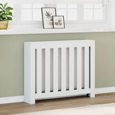 shumee Pokrov za radiator bel 104x20x82 cm inženirski les