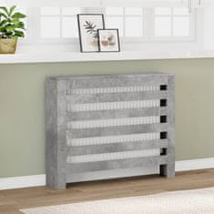 shumee Pokrov za radiator betonsko siv 104x20x82 cm inženirski les