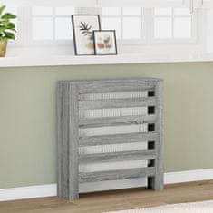 shumee Pokrov za radiator siv sonoma 78x20x82 cm inženirski les