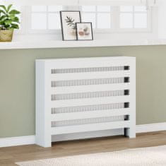 shumee Pokrov za radiator bel 104x20x82 cm inženirski les