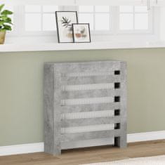 shumee Pokrov za radiator betonsko siv 78x20x82 cm inženirski les